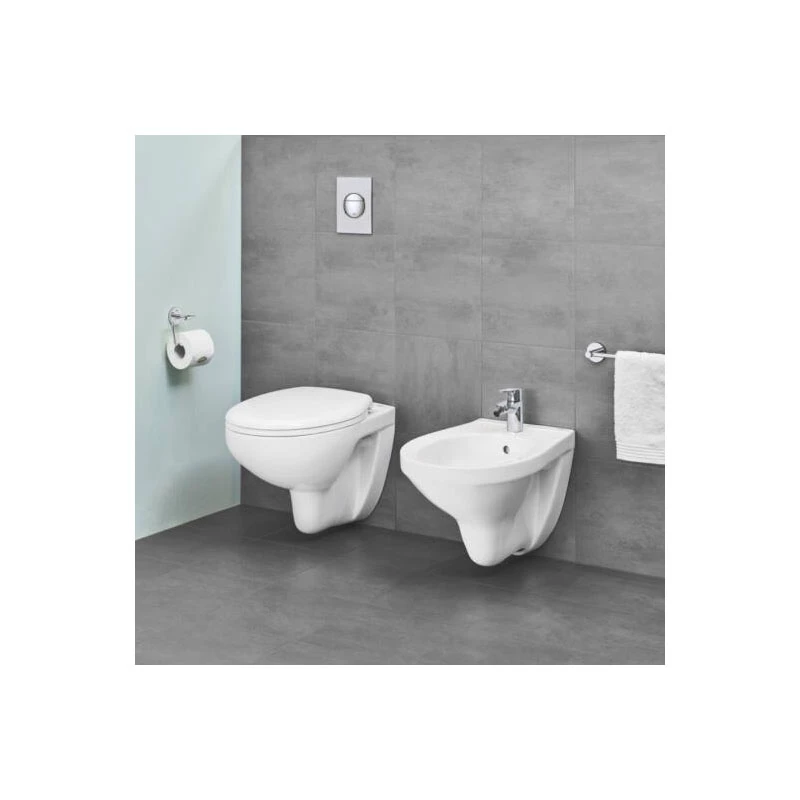 Grohe Bau Ceramic fali WC, hátsó kifolyású, mélyöblítéses, perem nélküli