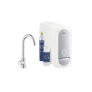 Grohe Blue Home Mono Starter csaptelep készlet szabályozható szénsavadagolóval C alakú kifolyóval, króm