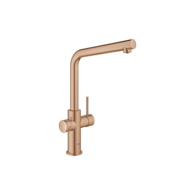 Grohe Blue Home csaptelep készlet szabályozható szénsavadagolóval L alakú kifolyóval, matt warm sunset
