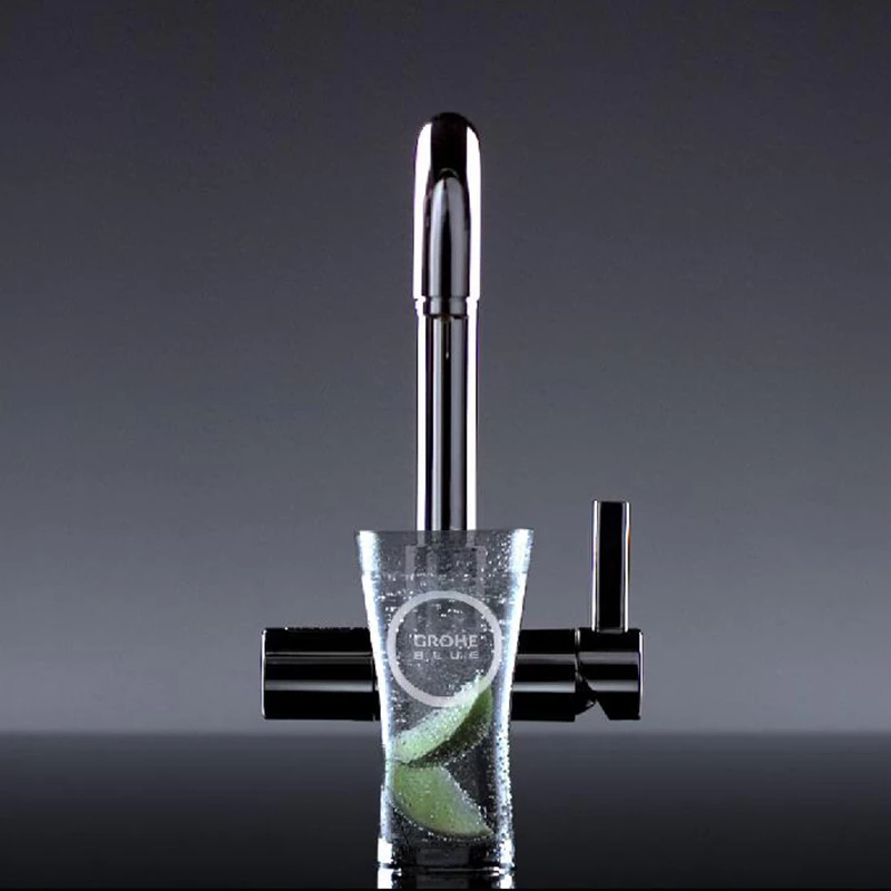 Grohe Blue Professional csaptelep készlet szabályozható szénsavadagolóval C alakú kifolyóval, króm