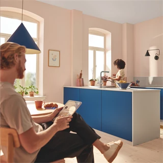 Grohe Blue Pure Baucurve filter csaptelep, szűrő funkcióval, C kifolyószár, króm