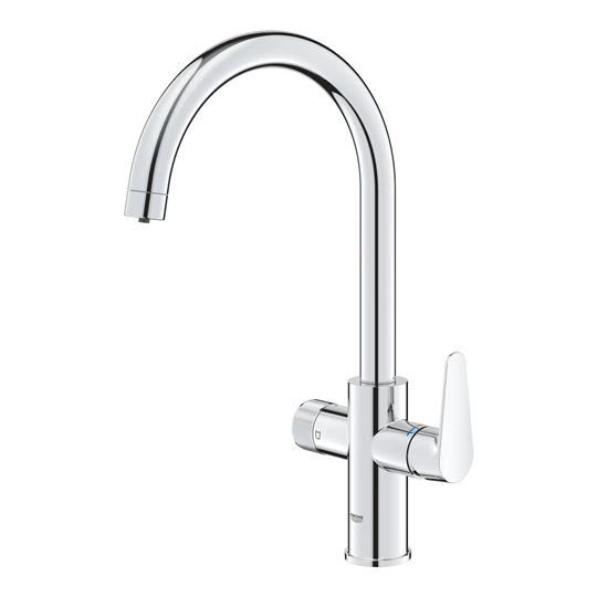 Grohe Blue Pure Baucurve filter csaptelep, szűrő funkcióval, C kifolyószár, króm