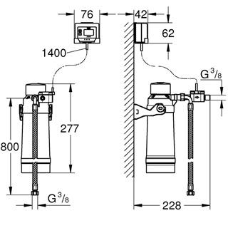 Grohe Blue S méretű vízszűrő kezdő szett(S méretű szűrő, regulátor, csatlakozó készlet)