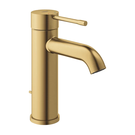 Grohe Essence Egykaros mosdócsaptelep 1/2” S-es méret, húzórudas leeresztőgarnitúrával, matt/arany