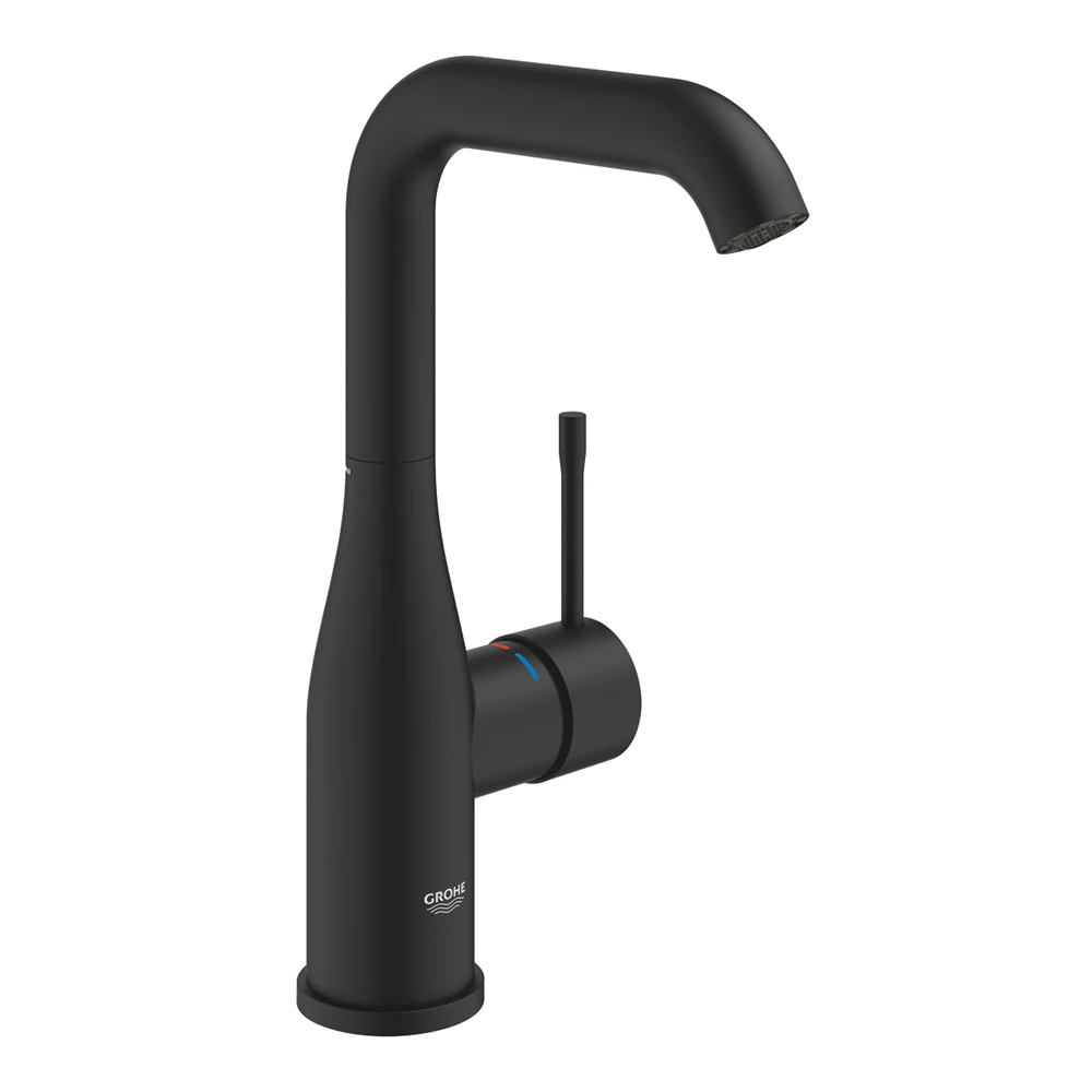 Grohe Essence New mosdócsaptelep L-es, leeresztő nélkül, Phantom Black szín