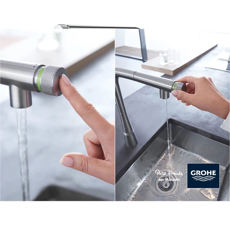 Grohe Essence Smartcontrol mosogató csaptelep Smartcontrol vezérléssel, króm színben