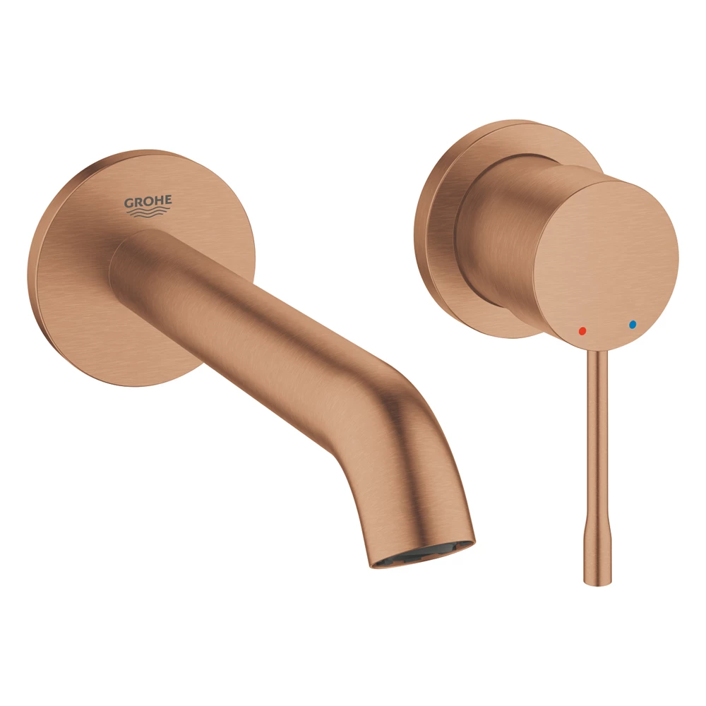 Grohe Essence egykaros, kétlyukas falsík alatti mosdó csaptelep(23 571 000 szükséges),183mm-es beömlővel,matt/rózsaarany