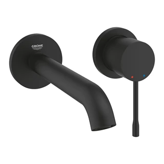 Grohe Essence egykaros, kétlyukas falsík alatti mosdó csaptelep(23 571 000 szükséges), 183mm-es beömlővel, Phantom Black