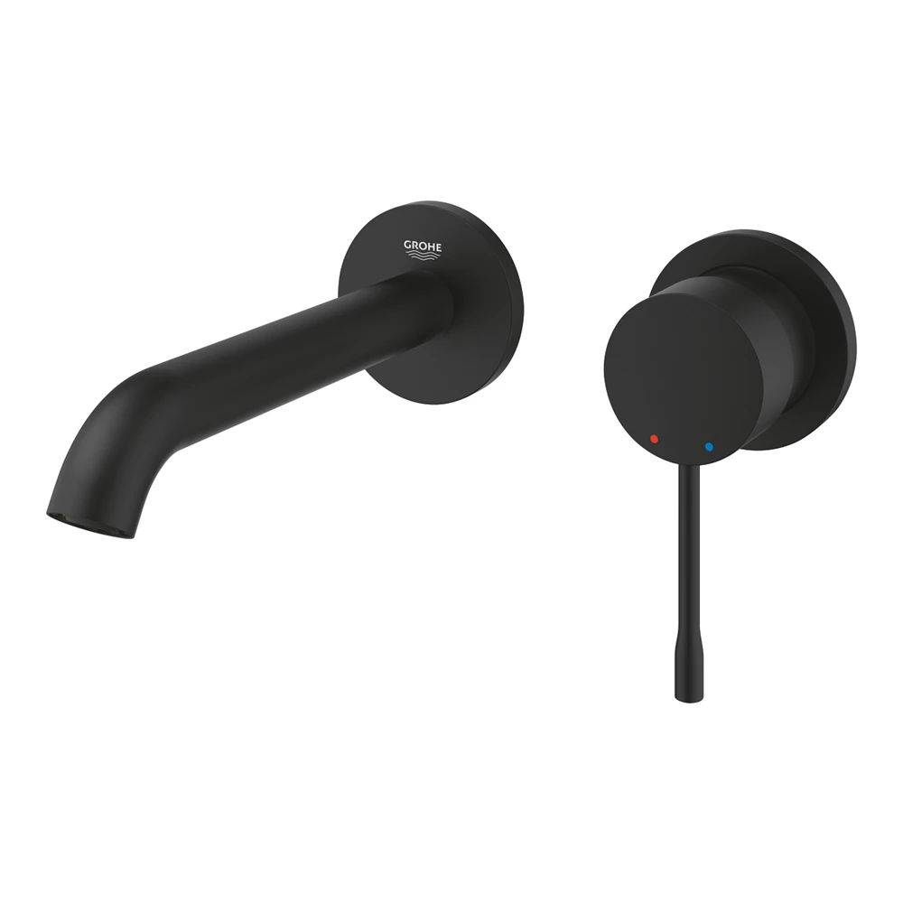 Grohe Essence egykaros, kétlyukas falsík alatti mosdó csaptelep(23 571 000 szükséges), 183mm-es beömlővel, Phantom Black