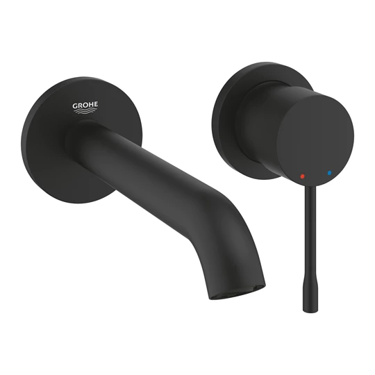 Grohe Essence egykaros, kétlyukas falsík alatti mosdó csaptelep(23 571 000 szükséges), 183mm-es beömlővel, Phantom Black
