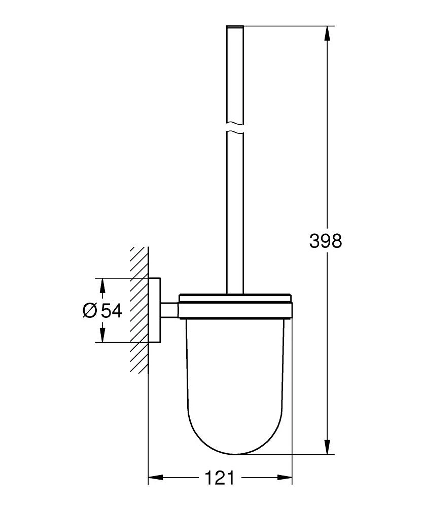 Grohe Essentials WC kefe garnitúra, szálcsiszolt grafit