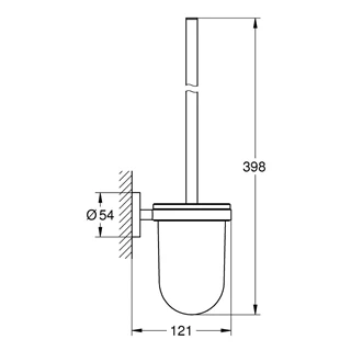 Grohe Essentials WC kefe garnitúra, szálcsiszolt rose arany