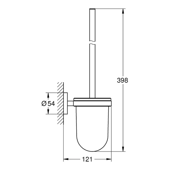 Grohe Essentials WC kefe garnitúra, szálcsiszolt rose arany