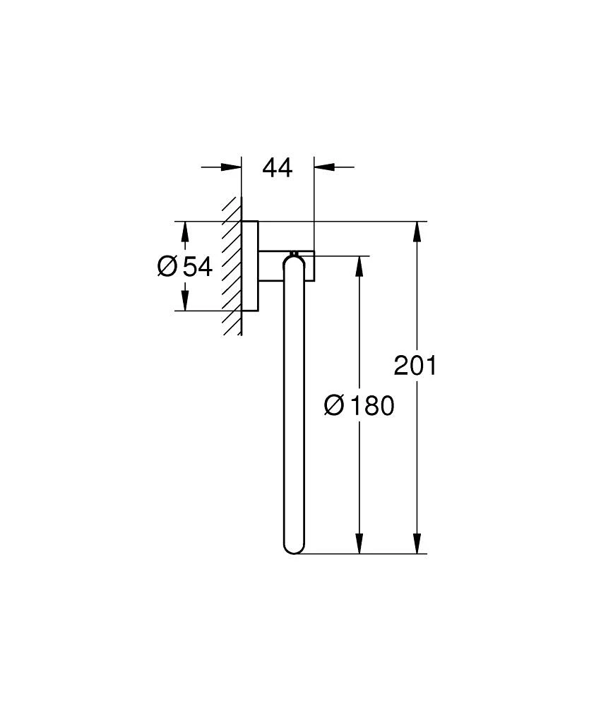 Grohe Essentials törölközőtartó gyűrű új brushed warm sunset