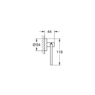 Grohe Essentials wc-papírtartó matt/grafit