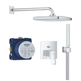 Grohe Eurocube rejtett zuhanyrendszer Tempesta 250 Cube fejzuhannyal (szögletes forma)