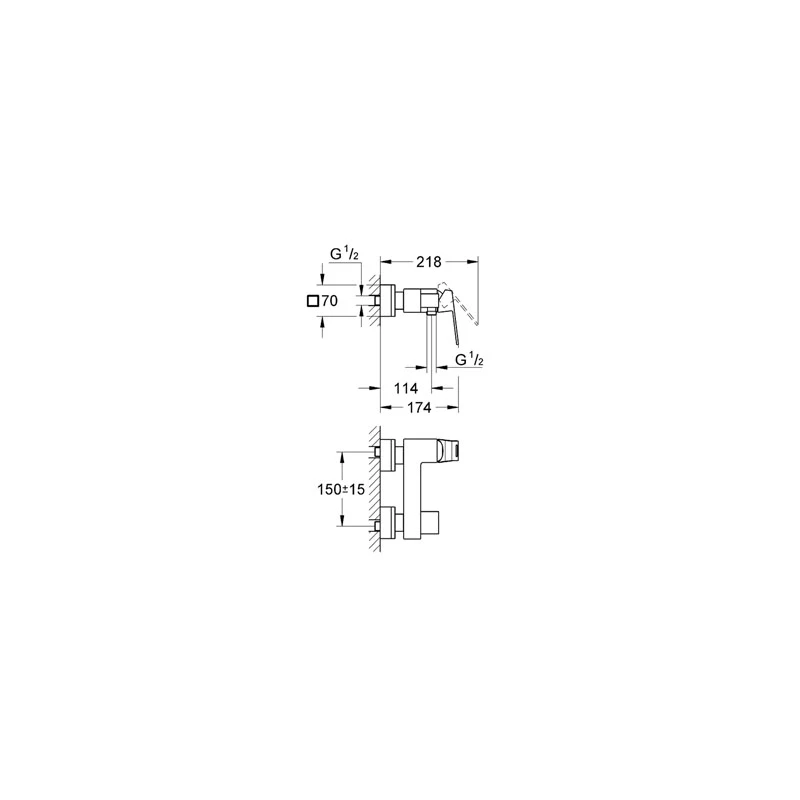 Grohe Eurocube zuhany csaptelep króm