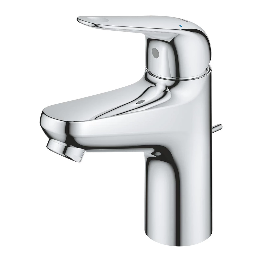 Grohe Euroeco egykaros mosdócsaptelep S-es méret, húzórudas leeresztő garnitúrával, króm