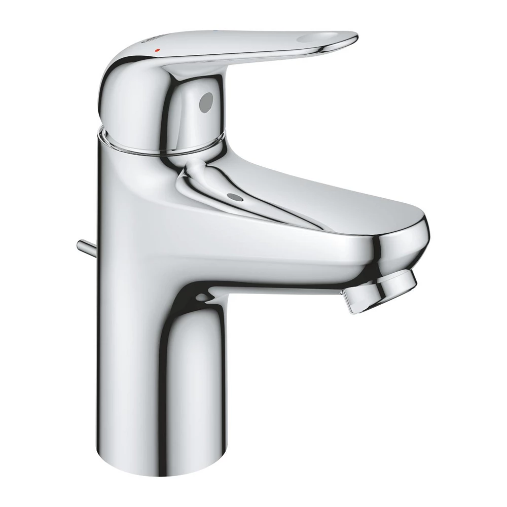 Grohe Euroeco egykaros mosdócsaptelep S-es méret, húzórudas leeresztő garnitúrával, króm