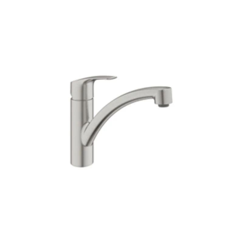 Grohe Eurosmart 2021 egykaros álló mosogató csaptelep, SuperSteel, alacsony 