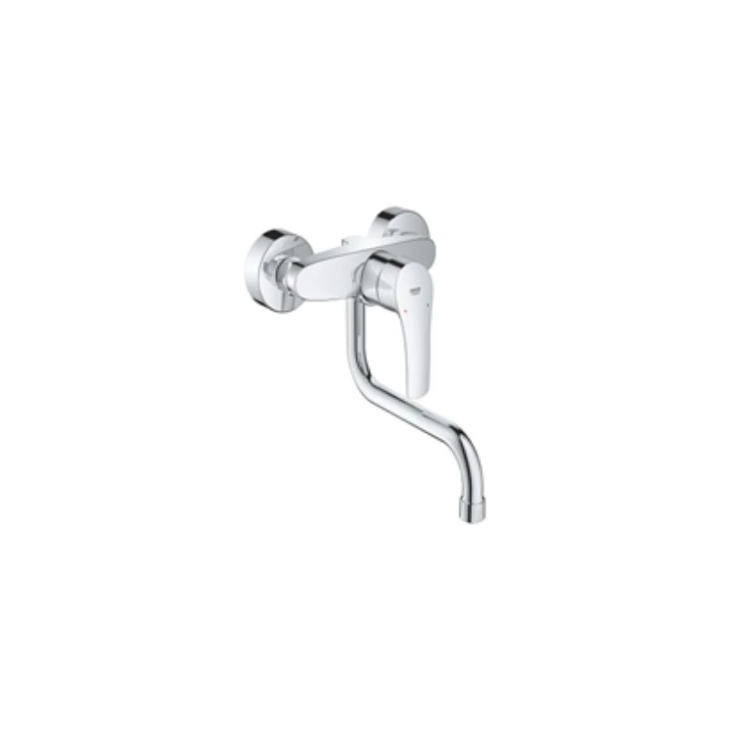 Grohe Eurosmart 2021 egykaros fali mosogató csaptelep, króm, kinyúlás 216 mm