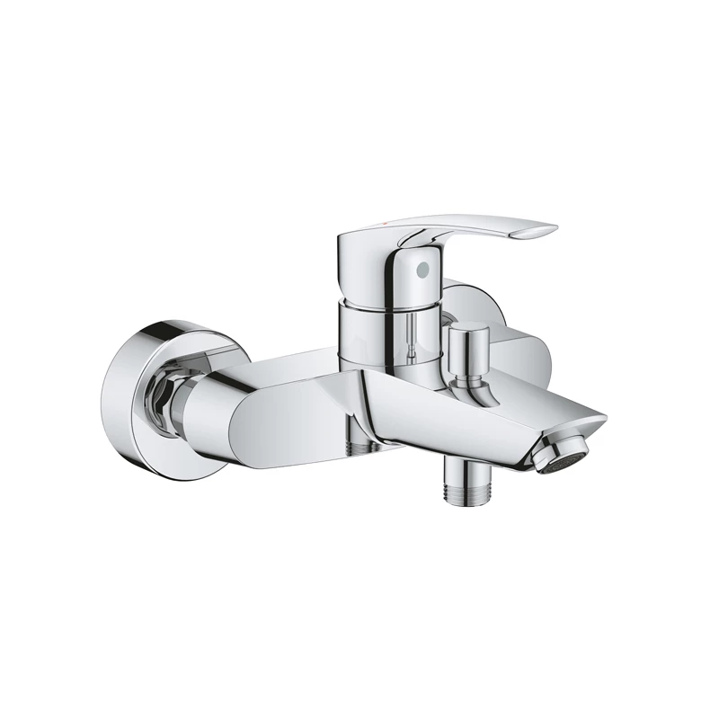 Grohe Eurosmart 2021 fali kádtöltő csaptelep, automata zuhanyváltóval, króm 