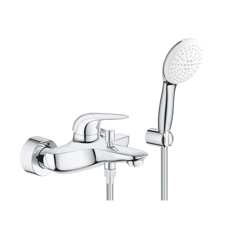 Grohe Eurostyle egykaros kádcsaptelep 1/2" króm, zuhany szettel.