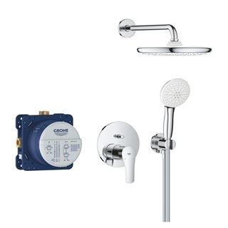 Grohe Eurosmart rejtett zuhanyrendszer Tempesta 250 fejzuhannyal (kerek forma)