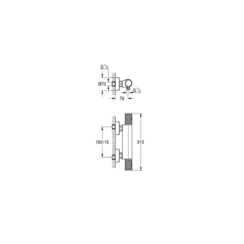 Grohe Grohtherm 1000 Performance termosztátos zuhany csaptelep 