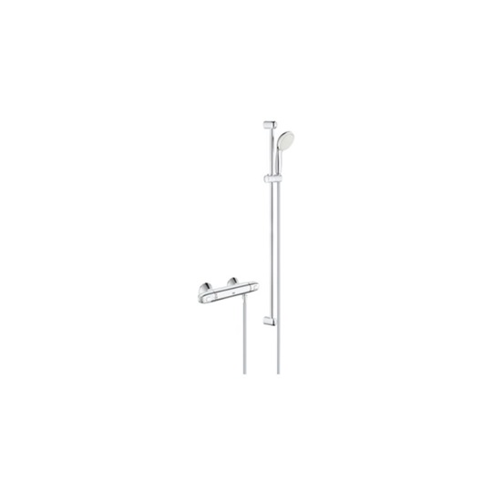Grohe Grohtherm 1000 termosztátos zuhanycsaptelep 1/2", 900 mm-es sines zuhanyszettel (2 funkciós kézizuhany)
