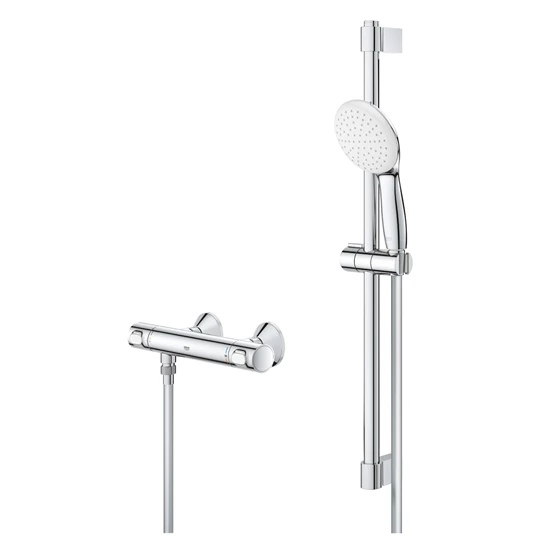 Grohe Grohtherm 500 termosztátos zuhanycsaptelep zuhanyszettel, króm