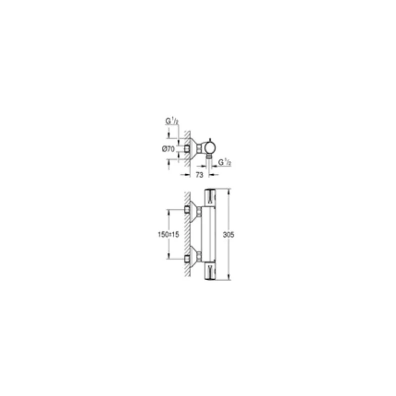 Grohe Grohtherm 800 termosztátos zuhany csaptelep 
