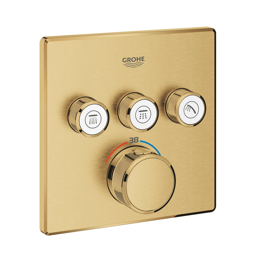 Grohe Grohtherm Smartcontrol termosztátos színkészlet, 3 utas váltó, matt Cool Sunrise