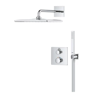 Grohe Grohtherm rejtett zuhanyrendszer Rainshower Mono 310 Cube fejzuhannyal (szögletes forma)