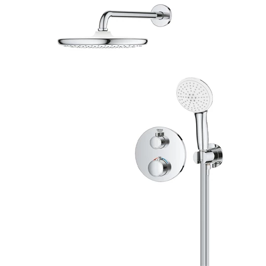 Grohe Grohtherm rejtett zuhanyrendszer Tempesta 250 fejzuhannyal (kerek forma)