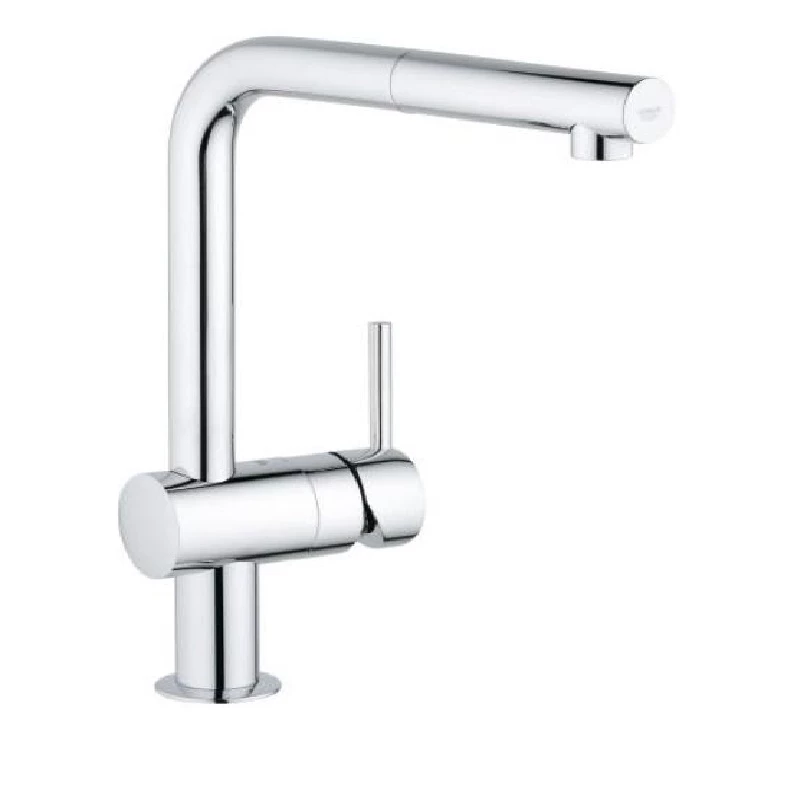 Grohe Minta L-kifolyóval mosogató csaptelep, kihúzható fejjel, króm