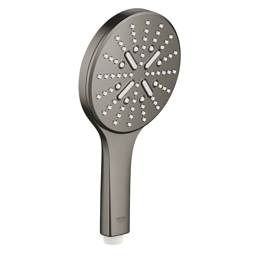Grohe RainShower SmartActive 130 kerek kézizuhany, 3 funkciós, Brushed Hard Graphite