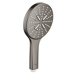 Grohe RainShower SmartActive 130 kerek kézizuhany, 3 funkciós, matt hard grafit