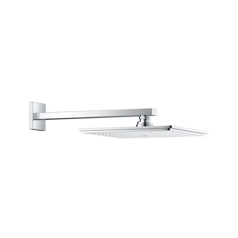 Grohe Rainshower Allure 230 zuhanyfej, 286mm-e zuhanykarral, Eco-joy 9l/min funkcióval króm, szögletes