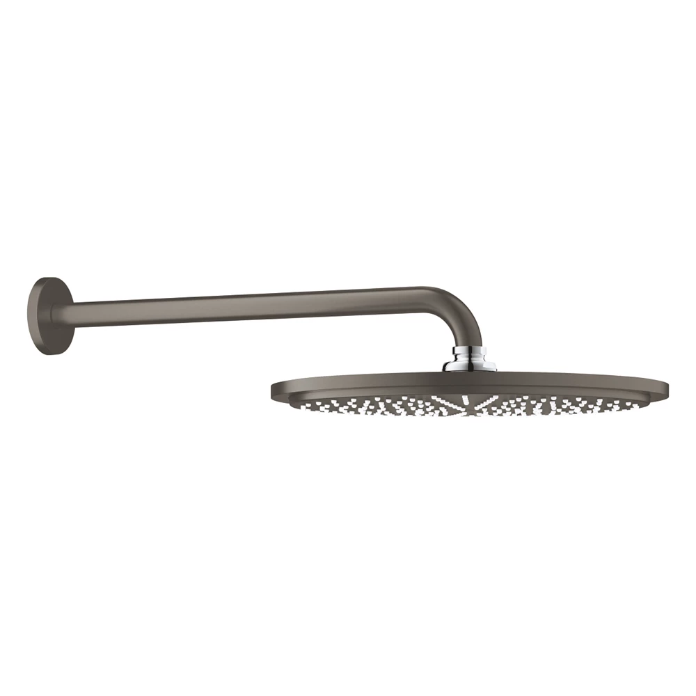 Grohe Rainshower Cosmopolitan fejzuhany készlet 310mm, 1 funk. esőztető, 380mm-es fali zuhanykarral, Brushed Had Grafit