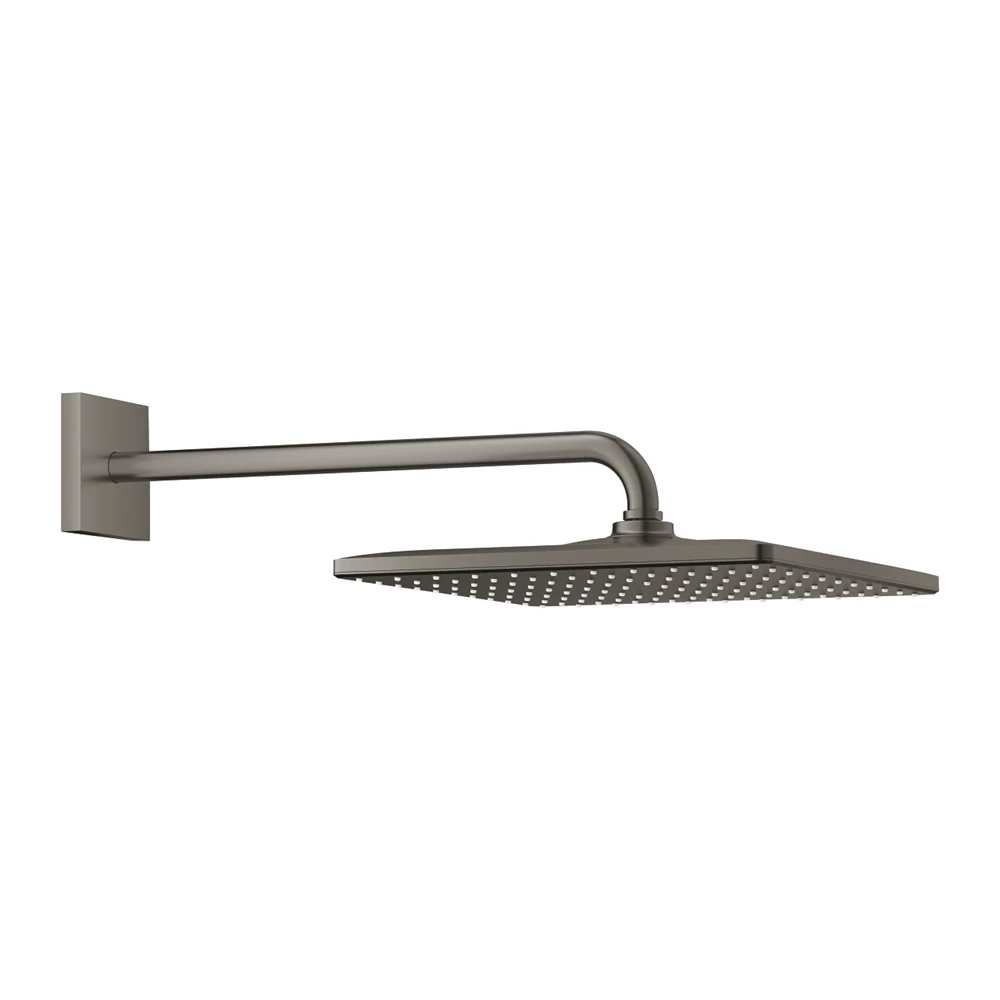 Grohe Rainshower mono  Cube fejzuhany készlet 310mm 1 funkciós esőztető, 422mm-es fali zuhanykarral, Brushed Hard Grafit