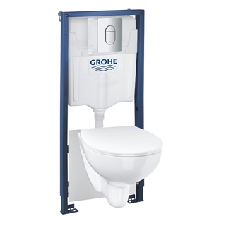 Grohe Rapid SL 5 az 1-ben Bau Ceramic Slim WC szett, 1,13 méteres telepítési magasság