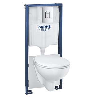 Grohe Rapid SL 5 az 1-ben Bau Ceramic WC szett, 1,13 méteres telepítési magasság