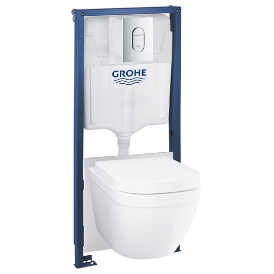 Grohe Rapid SL 5 az 1-ben Euro Ceramic Triple Vortex® WC szett, 1,13 méteres telepítési magasság