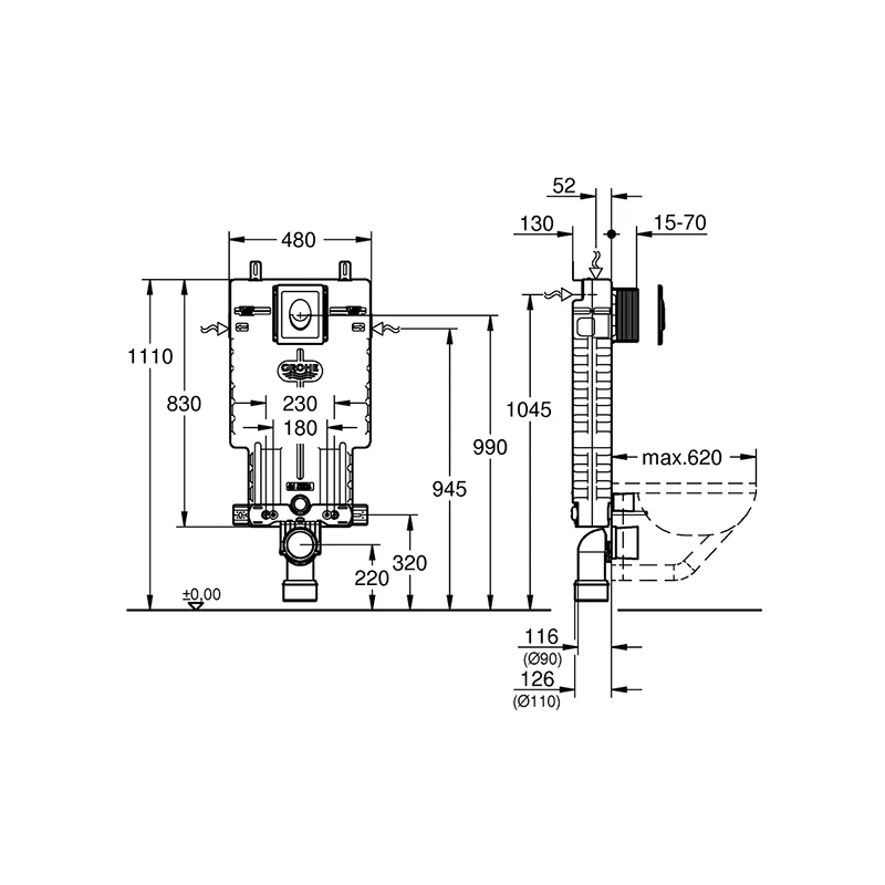 Grohe Uniset csomag wc tartály