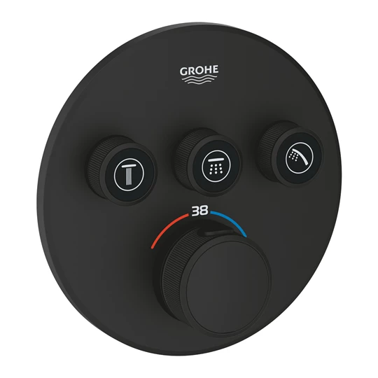 Grohtherm SmartControl Termosztátos keverő, 3-utas váltóval, Smartbox (35604000 külön rendelendő)Phantom Bl.