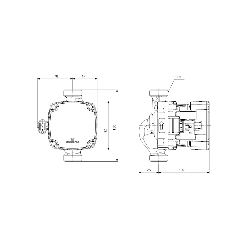 Grundfos ALPHA1 GO 20-40 130 220-240V 9H AB0