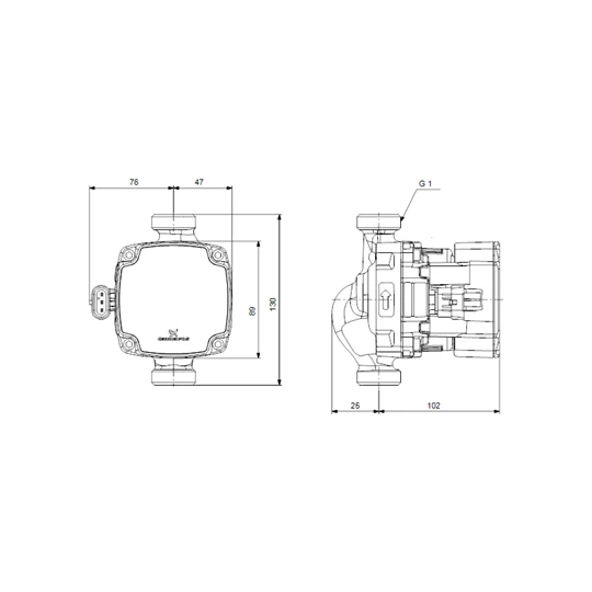 Grundfos ALPHA1 GO 20-60 130 220-240V 9H AC0