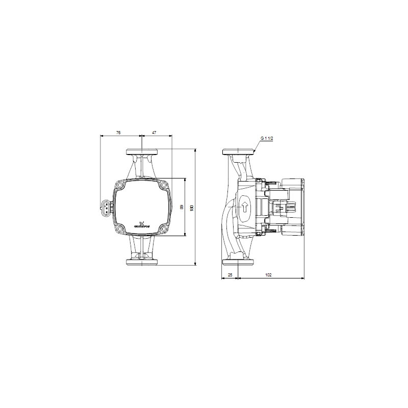 Grundfos ALPHA1 GO 25-40 180 220-240V 9H AB0