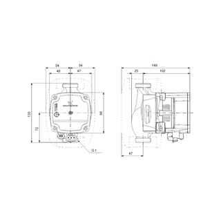 Grundfos ALPHA1 L 15-60 130 1x230V 50Hz 6H fűtési keringető szivattyú